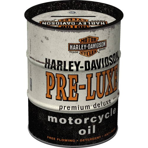 Nostalgic-Art - Money Box Oil Harley-Davidson Pre-Luxe Coin Storage Gift Ideas