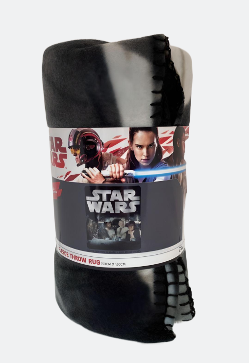 Polar Fleece Blanket - Throw - Star Wars - Han, Luke, Obi Wan, Chewy - Gift Idea