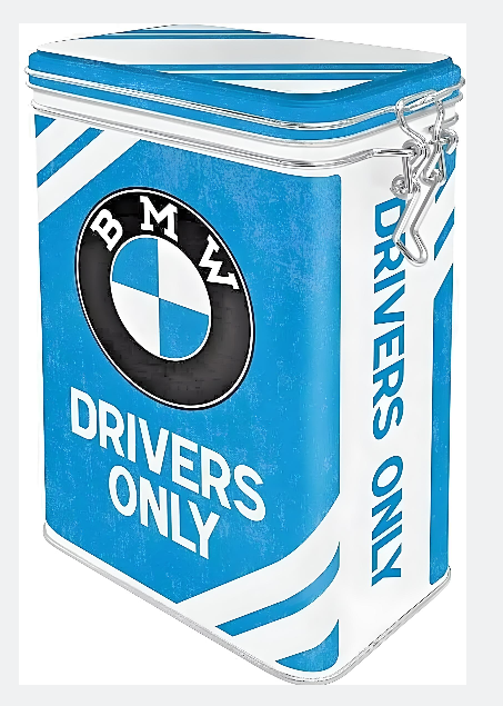 Kitchen Storage Canisters Tins Nostalgic-Art BMW Drivers Coffee Tea Tin - Gifts