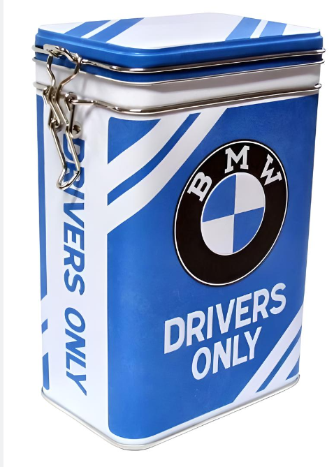 Kitchen Storage Canisters Tins Nostalgic-Art BMW Drivers Coffee Tea Tin - Gifts