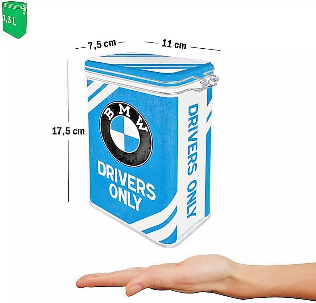 Kitchen Storage Canisters Tins Nostalgic-Art BMW Drivers Coffee Tea Tin - Gifts