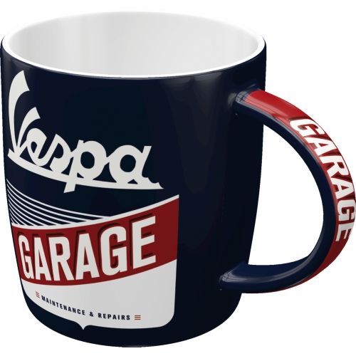 Ceramic 11oz Coffee Mug Teacup - Vespa Garage - Gift Ideas