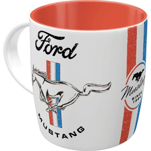 Ceramic 11oz Coffee Mug Teacup - Ford Mustang Horse Logo - Gift Ideas