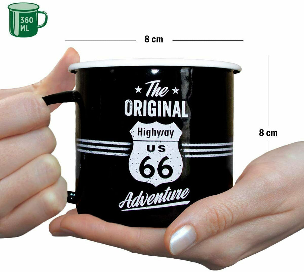 Nostalgic-Art Enamel Mug Route 66 Adventure 4 Camping - G43204 - gift ideas 