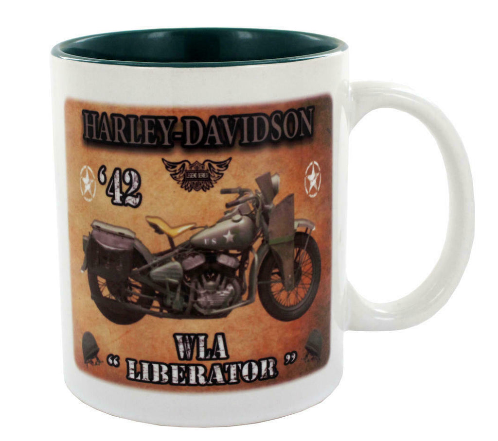 Ceramic 11oz Coffee Mug Teacup - WLA Harley Davidson Motorcycle - Gift Ideas