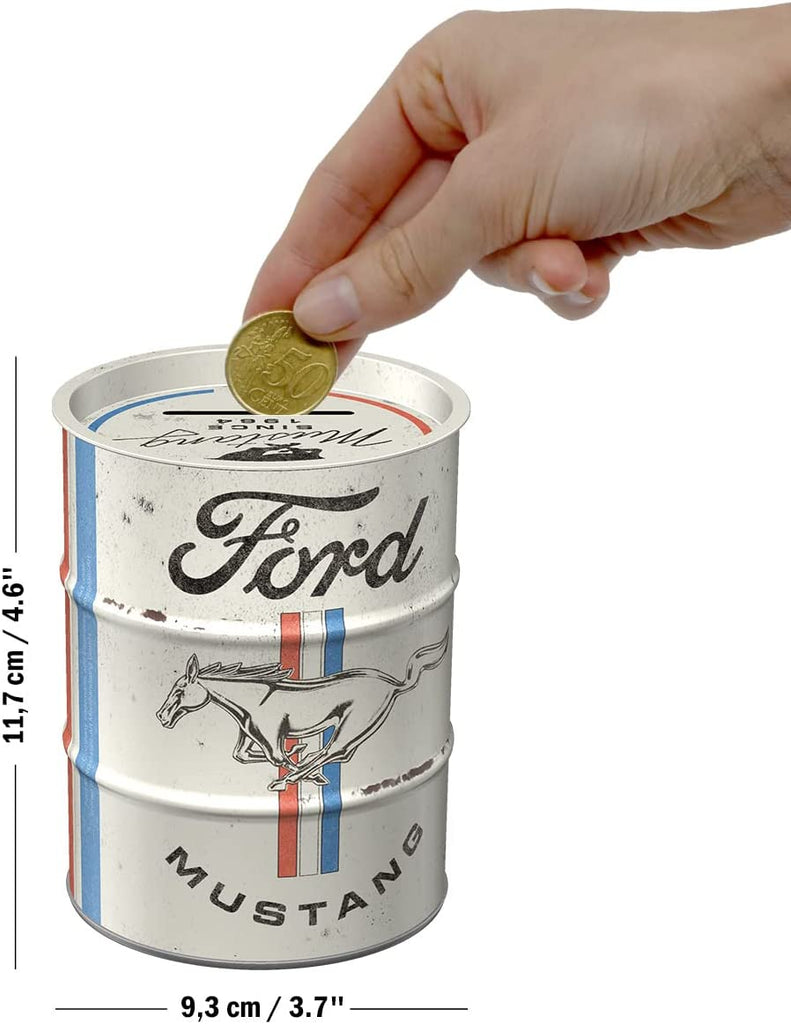 Money Box - Oil Barrel – Ford Mustang Horse Logo - Gift Ideas