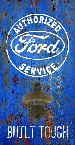 Wall Mounted Bottle Opener - Ford Service Collectable Gift Ideas for Mancave Bar