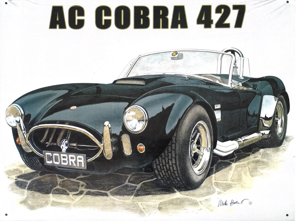 Metal Tin Sign - Shelby AC Cobra 427 - Gift Ideas 4 Mancave Bar Signs