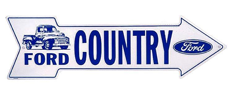 Ford Country Arrow Metal Tin Sign