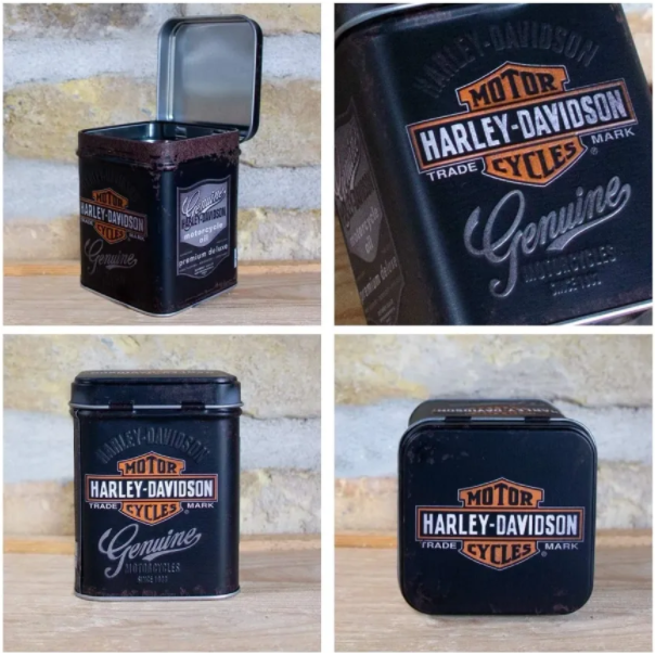 Nostalgic-Art Tin Storage Container Coffee Tea   Harley Davidson   Gift Idea