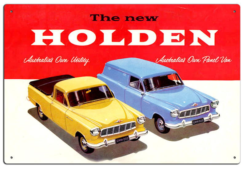 The New Holden FE commercials Metal Tin Sign