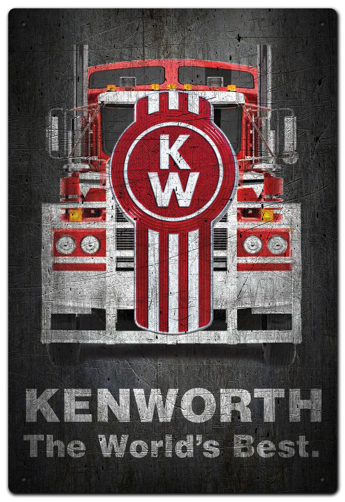 Metal Tin Sign - Kenworth the World’s Best Truck Gift Ideas 4 Mancave Bar Signs