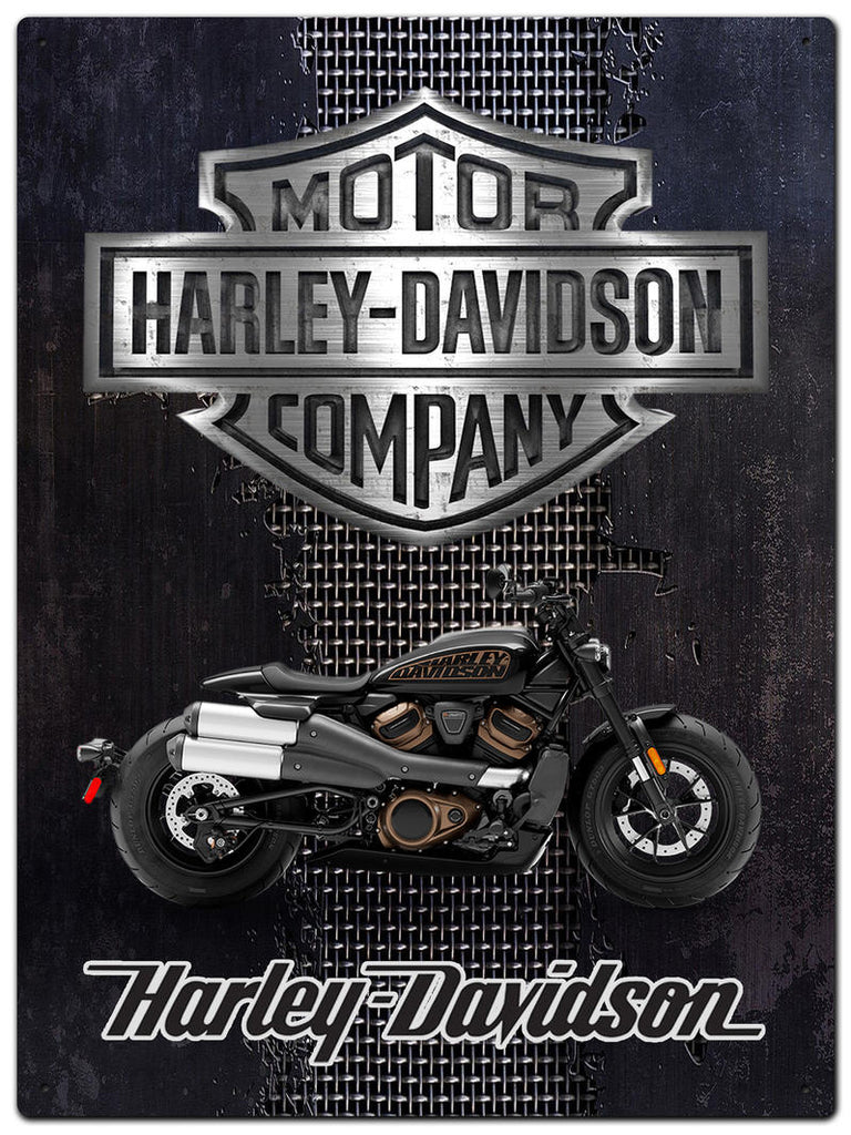 Metal Tin Sign – Haley Davidson Motorcycles – Gift Ideas for Mancave Bar