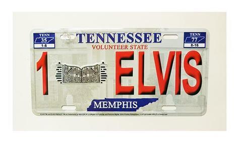 Embossed Metal Tin Sign - ELVIS License / Number Plate - Collectible Gift Ideas