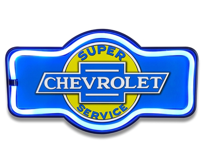 Marquee Sign Rope LED - Chevrolet super service - Gift Ideas 4 Mancave Bar Signs