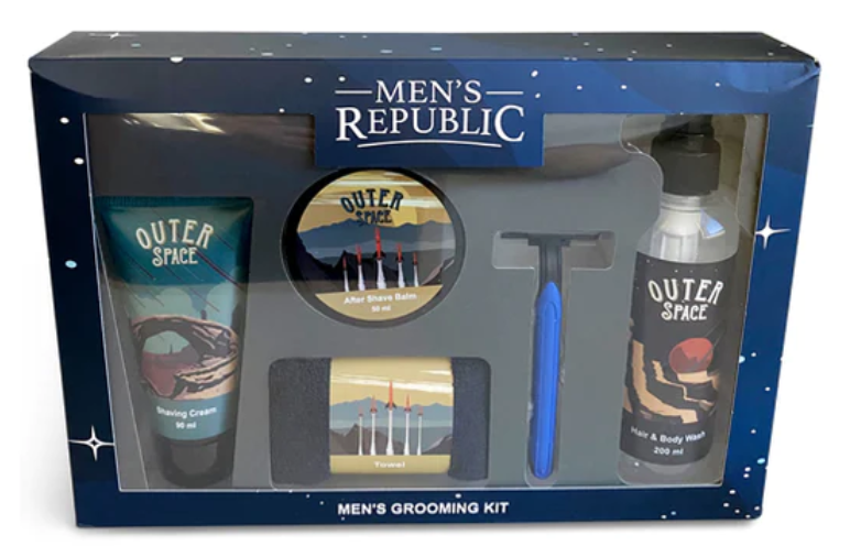Men's Republic Grooming Kit - 5 PC Shaving Kit - Razor - Shave Balm - Gift Ideas
