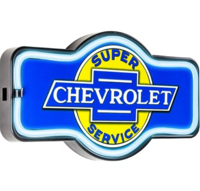 Marquee Sign Rope LED - Chevrolet super service - Gift Ideas 4 Mancave Bar Signs