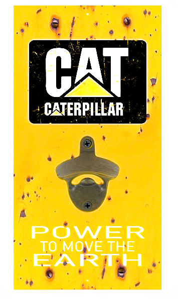 Wall Mounted Bottle Opener - CAT Caterpillar - Gift Ideas