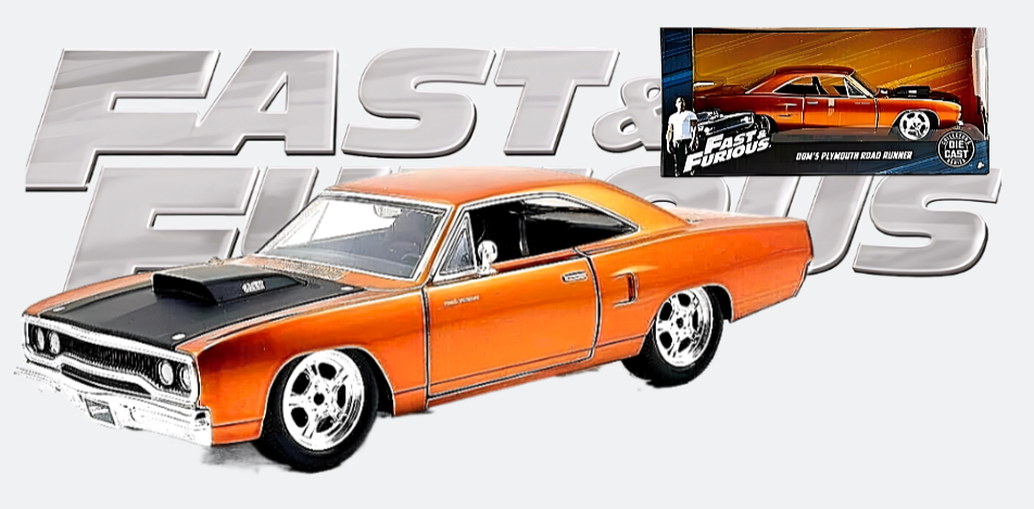 1:24 Diecast Model - Fast and Furious Dom's Plymouth Road Runner - Gift ideas