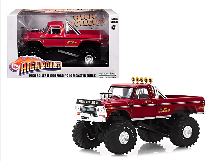 Greenlight 1:43 Diecast Model Toy High Roller II 1979 Ford F-250 Monster Truck