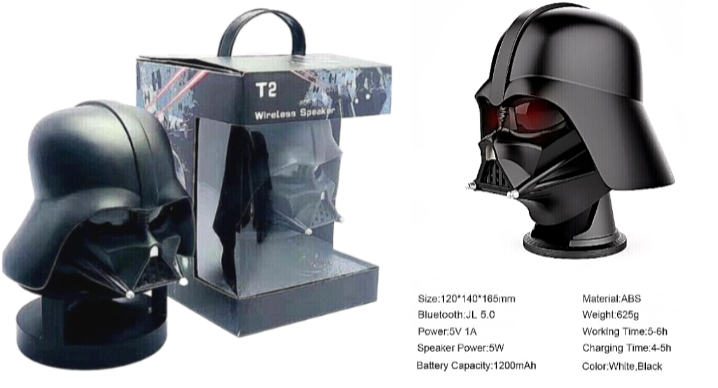 Bluetooth mini portable wireless speaker USB - Star Wars - Darth Vader