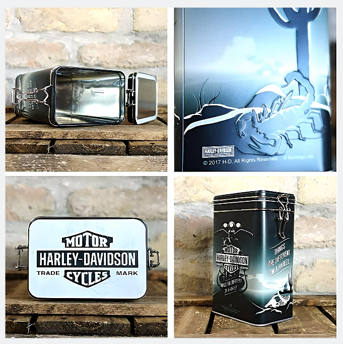 Clip Top Tin Storage Container - Harley Davidson Things Are Different Gift Ideas