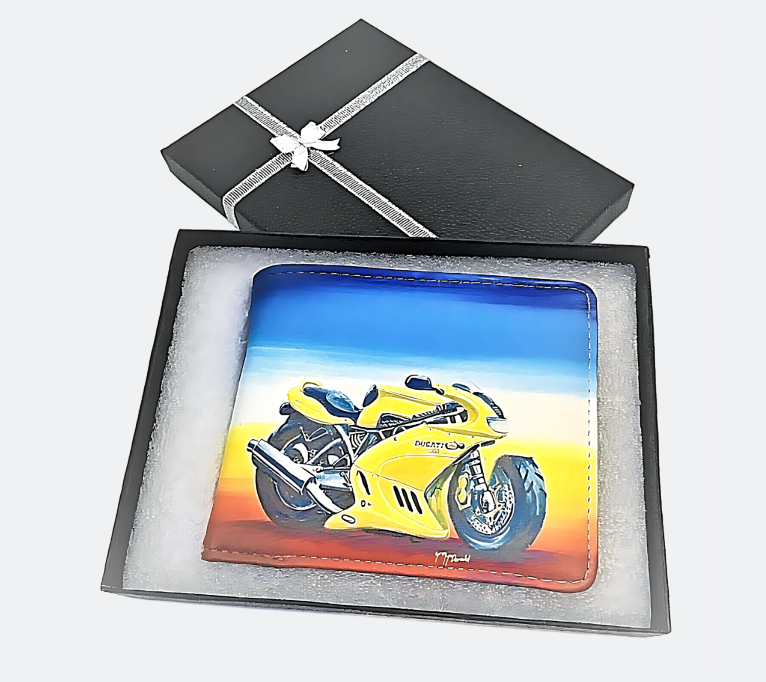 Wallet Card Holder Coin Purse RFID Blocking. Ducati Motorcycle – Gift Ideas