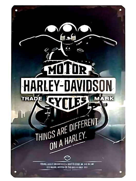 Embossed Metal Tin Sign – Harley Davidson – Gift Ideas 4 Mancave Bar