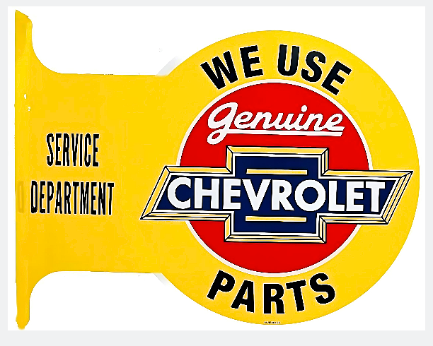 Metal Tin Sign - Chevrolet Genuine Parts - Gift Ideas for Mancave Bar signs