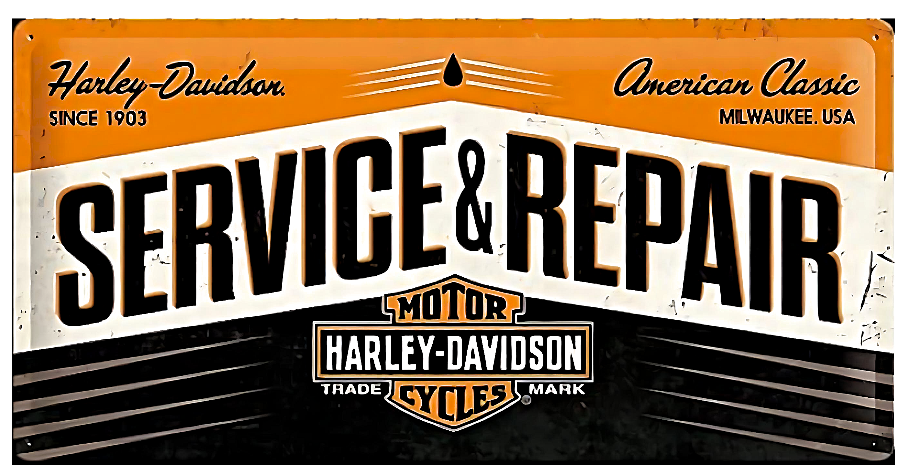 Embossed Metal Tin Sign - Harley Service & Repair Gift Ideas 4 Mancave Bar Signs