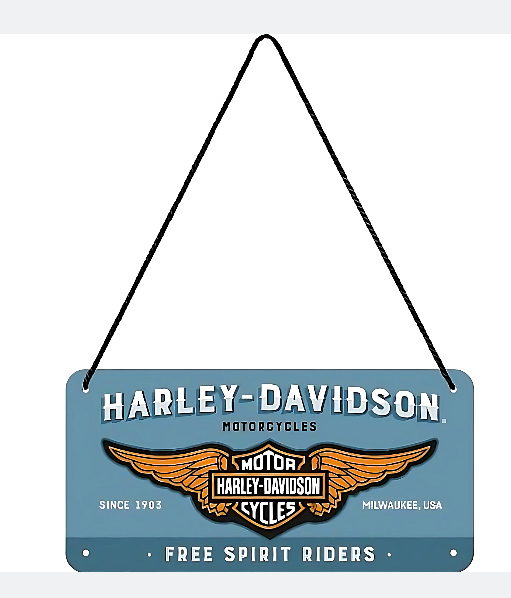 Nostalgic-Art Embossed Metal Tin Sign - Harley Davidson Riders - Gift Ideas