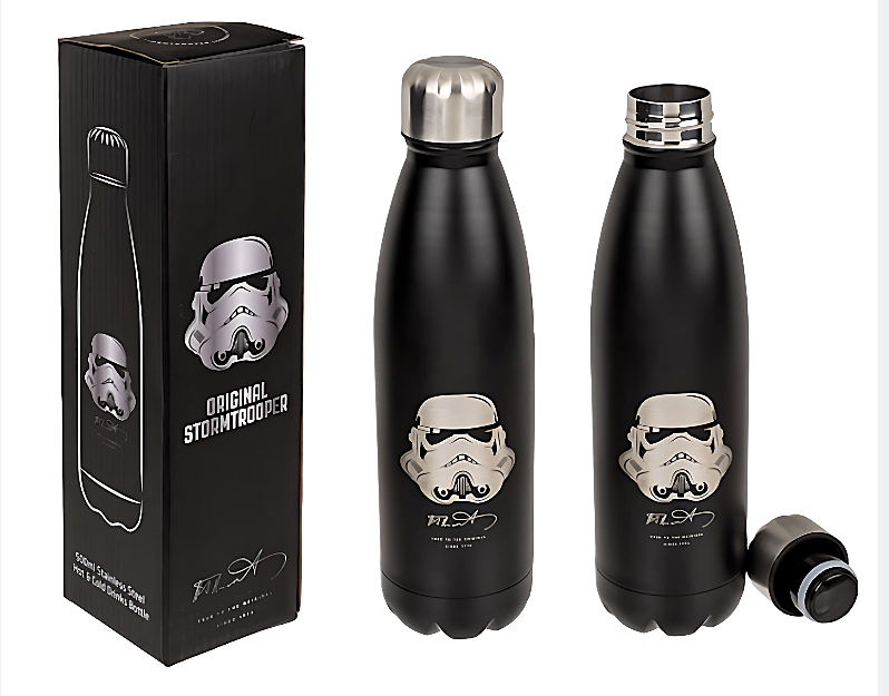 500ml Licensed Original Star Wars Stormtrooper Stainless Steel Bottle - Gift