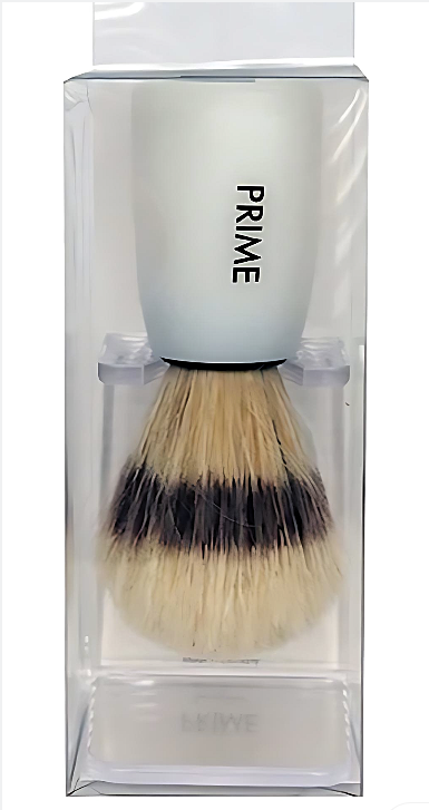 Luxury German Made Prime Shaving Brush With Stand - Gift Ideas (White Handle
