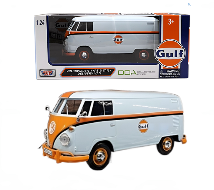 1:24 Diecast Models - Volkswagen Type 2 Delivery Gulf Oil - Gift Ideas