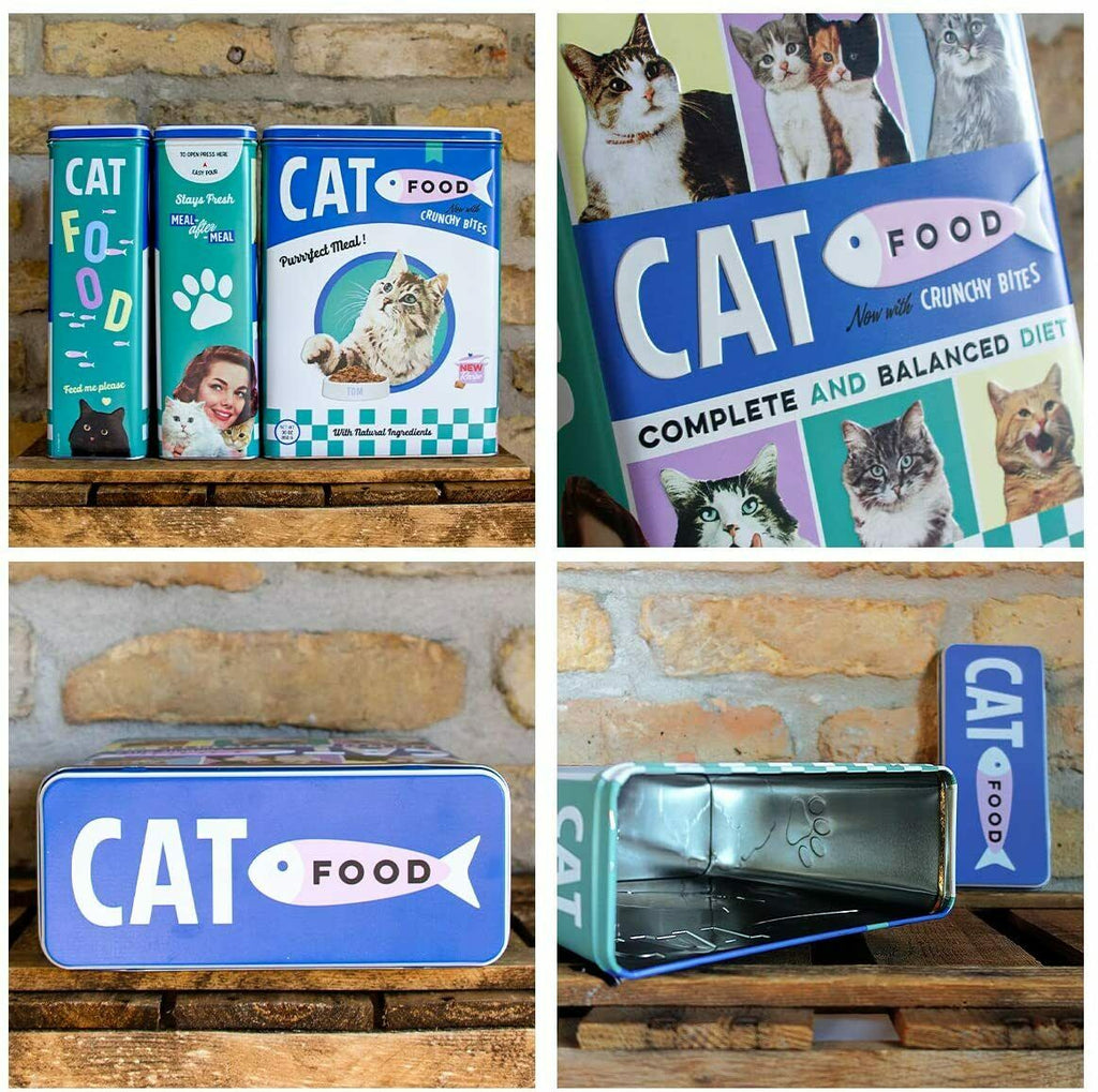 Nostalgic-Art Tin Storage Container   Cat   Pet Food   Treats     Gift Ideas