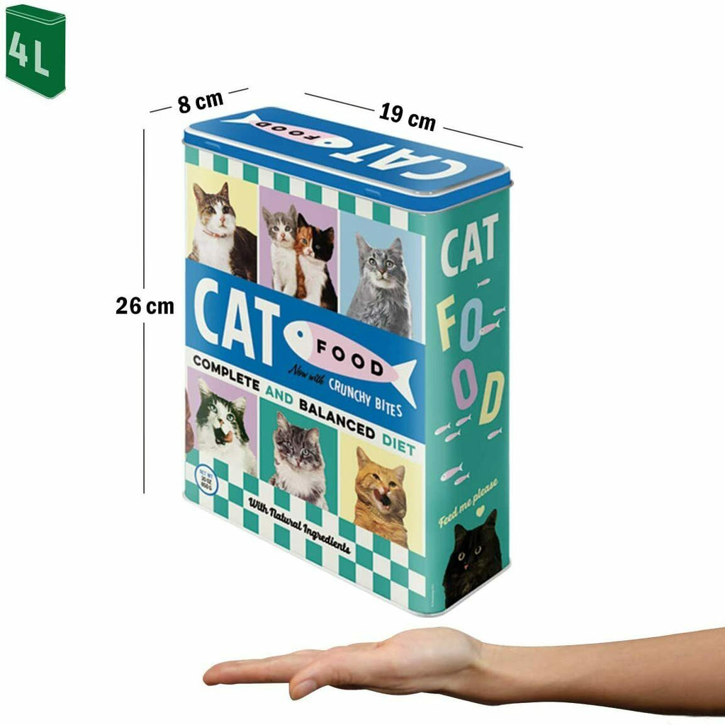 Nostalgic-Art Tin Storage Container   Cat   Pet Food   Treats     Gift Ideas