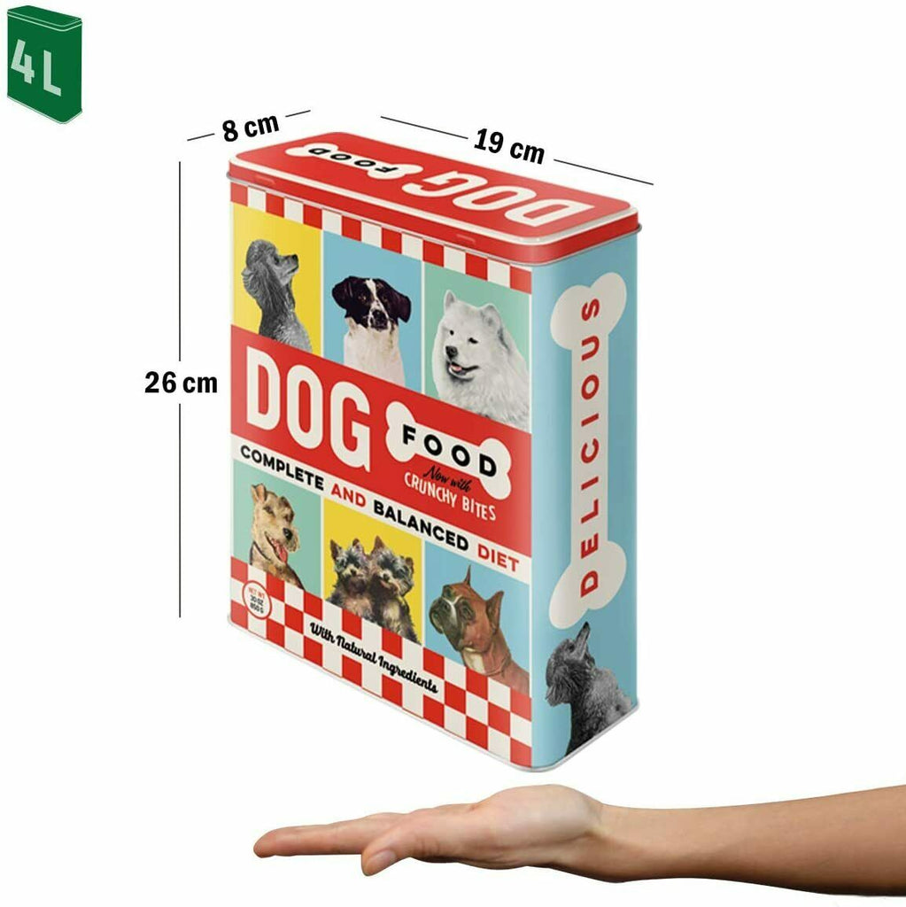 Nostalgic-Art Tin XL Storage Container Pet Food Puppy Dog Treats Gift Ideas