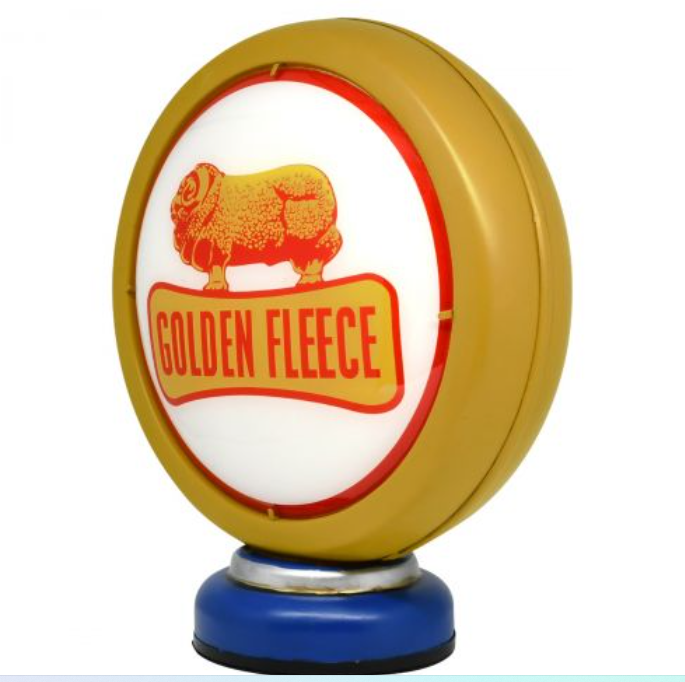 Metal Tin Sign - Golden Fleece Petrol Pump 3D Hand Made Metal Craft - Gift Ideas