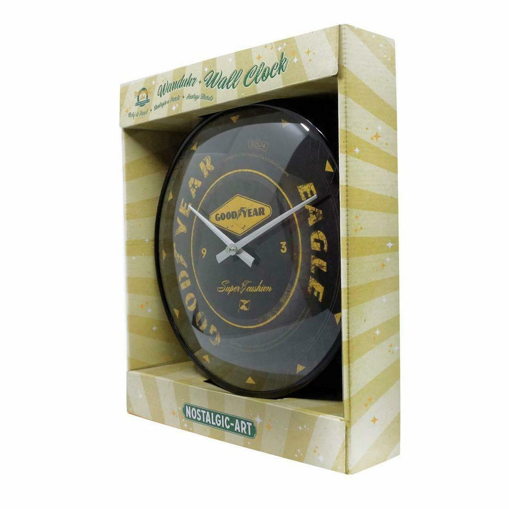 Nostalgic-Art Wall Clock - Goodyear Tyres Wheel - Collectible Gift Ideas