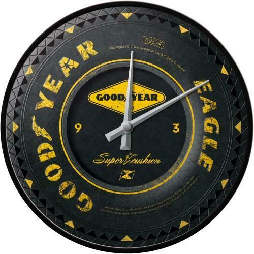 Nostalgic-Art Wall Clock - Goodyear Tyres Wheel - Collectible Gift Ideas