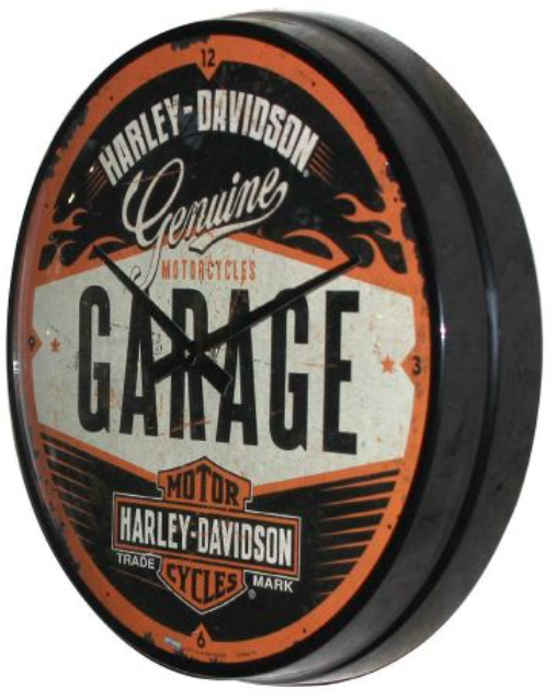 Nostalgic-Art Wall Clock - Harley-Davidson Garage - Collectible Gift Ideas