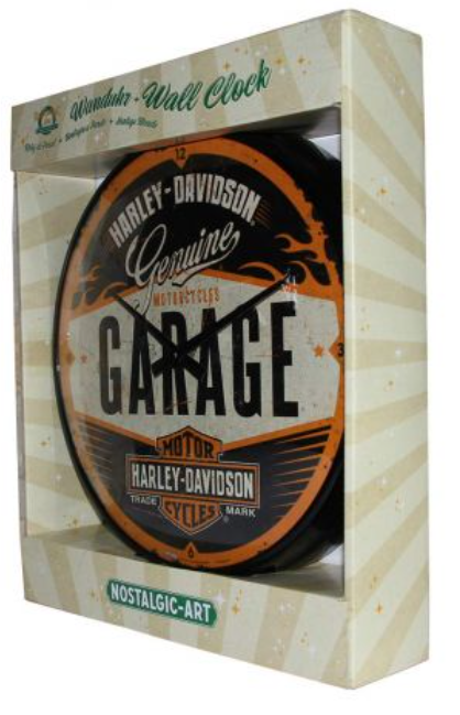 Nostalgic-Art Wall Clock - Harley-Davidson Garage - Collectible Gift Ideas