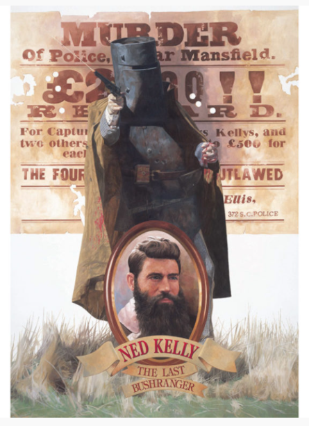 Jeebsters Nostalgic Metal Tin Sign Ned Kelly Bushranger Legend - Gift Ideas