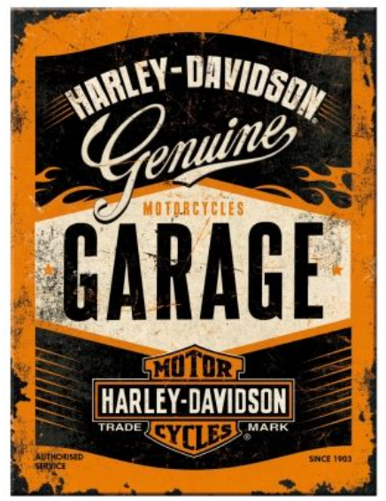 Harley Davidson Garage Fridge Magnet