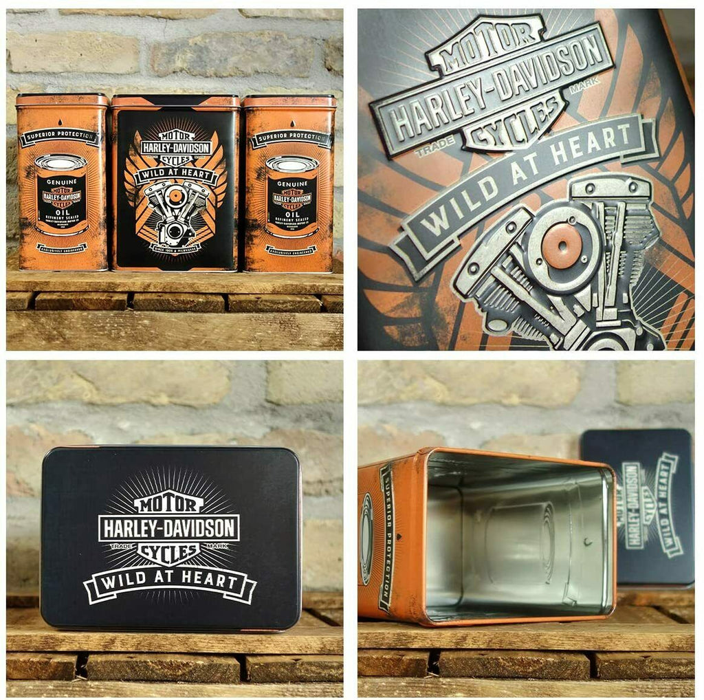 Harley Davidson Wild at Hart Treat Tin - Storage Container