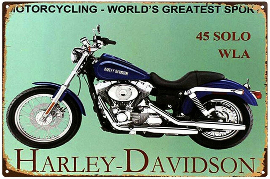 Metal Tin Sign - Harley Davidson Super Glide -  Gift Ideas 4 Mancave Bar Signs