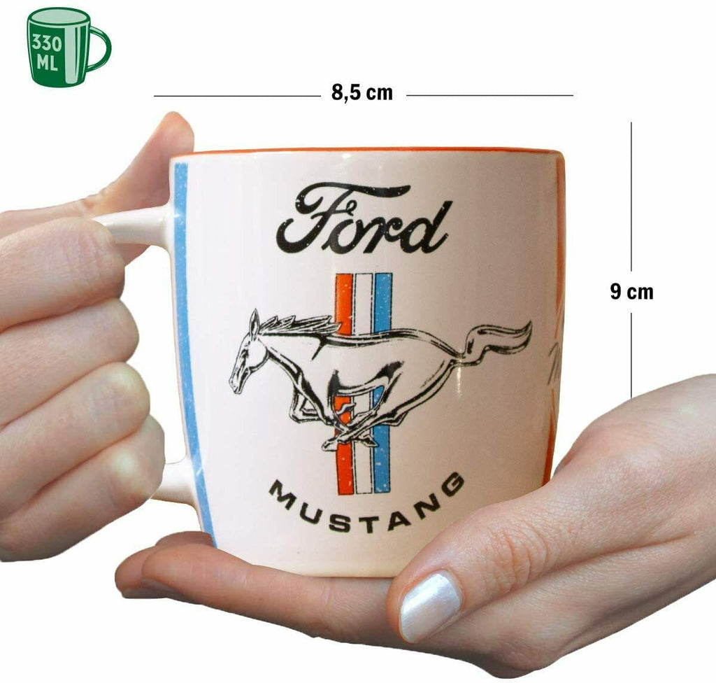 Ceramic 11oz Coffee Mug Teacup - Ford Mustang Horse Logo - Gift Ideas