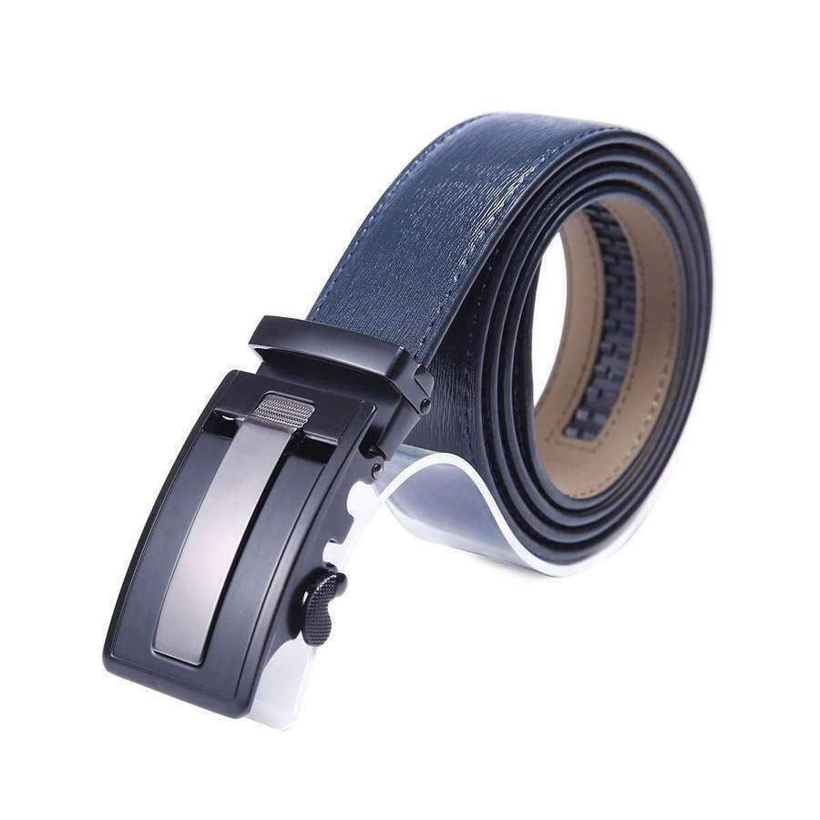 Men's Adjustable Leather Belt - (Navy) - Men's Accessories Great #Gift Ideas