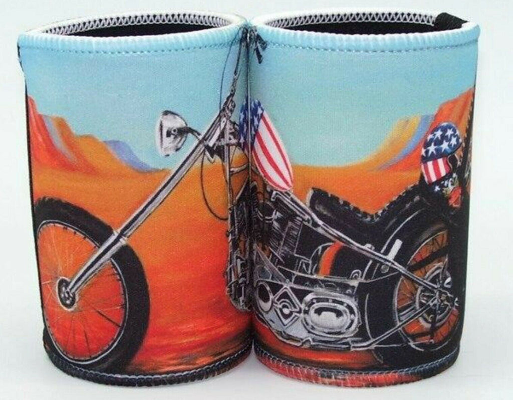 2 x Harley Chopper on Stubby Holder – Can Cooler