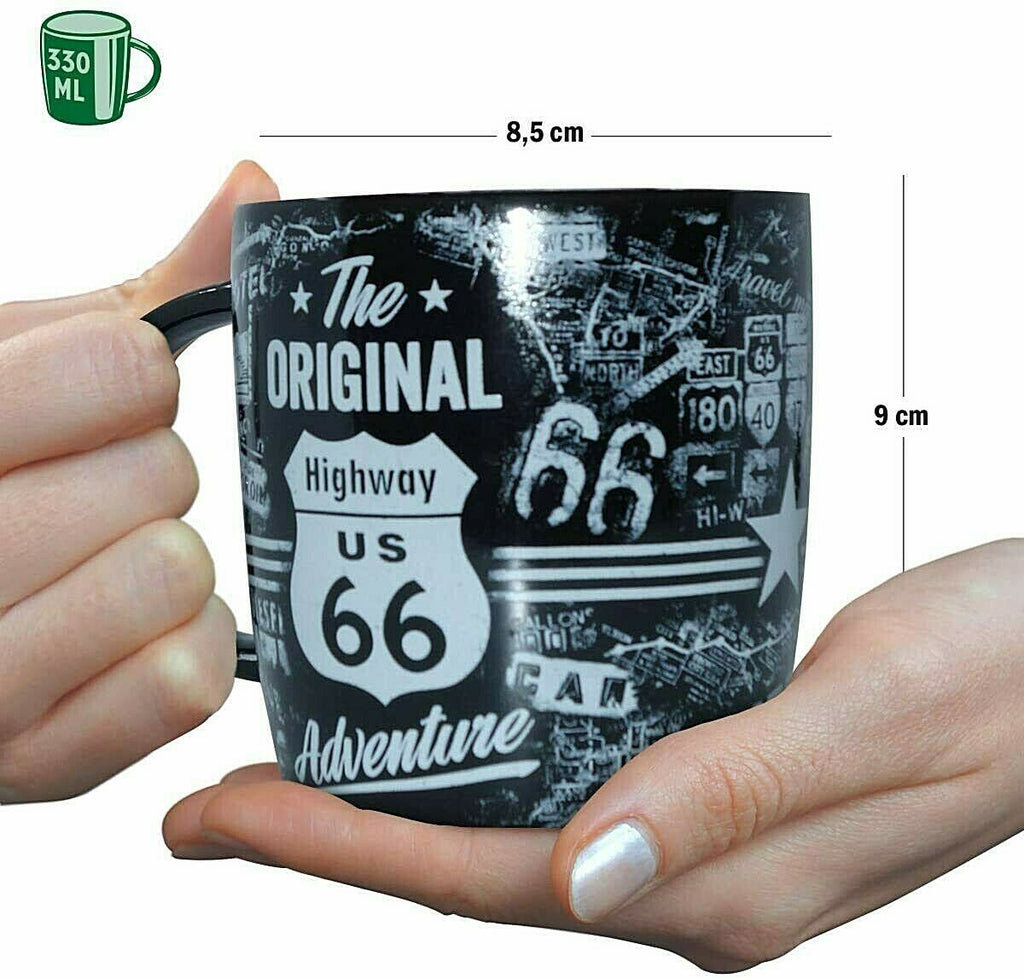 Ceramic 11oz Coffee Mug Teacup - Route 66 Adventure Gift Ideas - Boxed